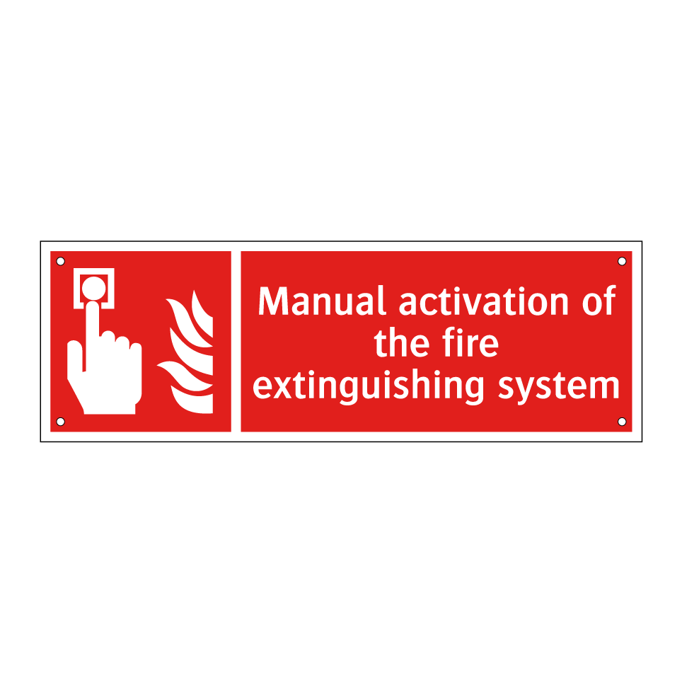 Manual activation of the fire extinguishing system