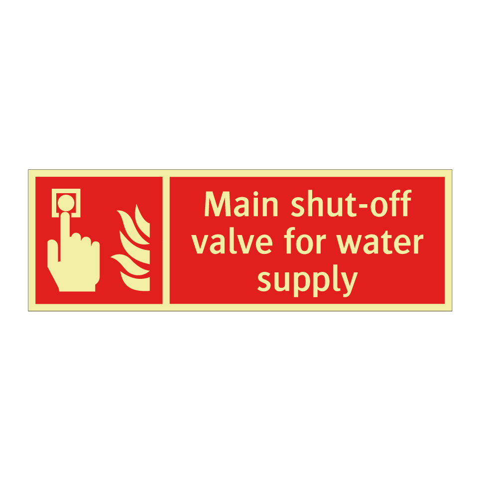 Main shut-off valve for water supply