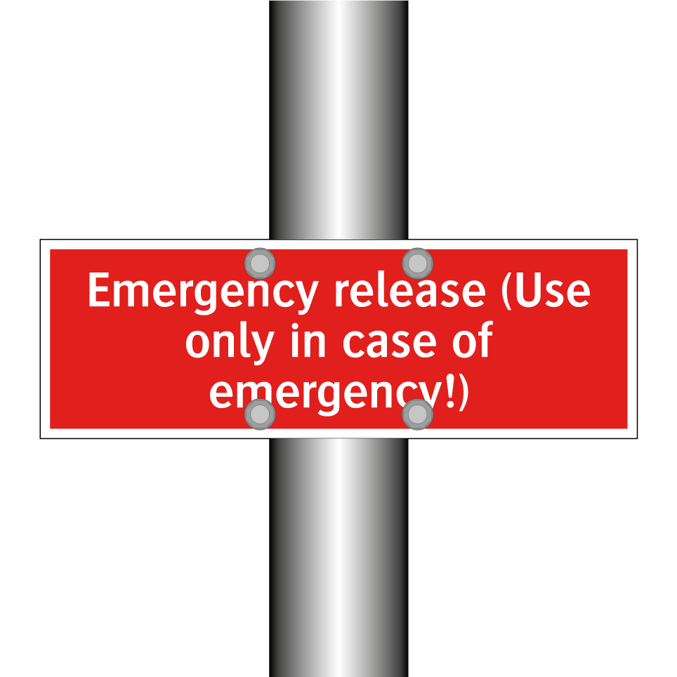 Emergency release (Use only in case of emergency!)