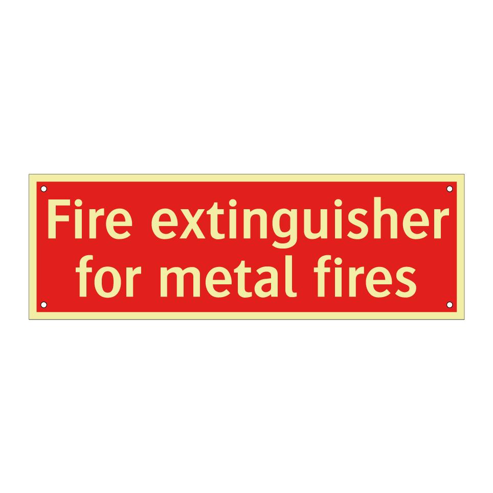 Fire extinguisher for metal fires