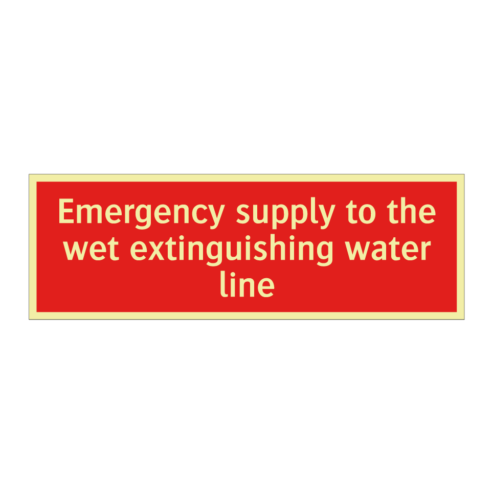 Emergency supply to the wet extinguishing water line