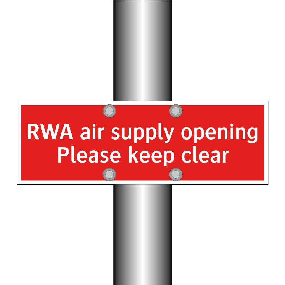 RWA air supply opening Please keep clear