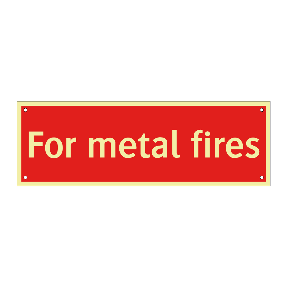 For metal fires