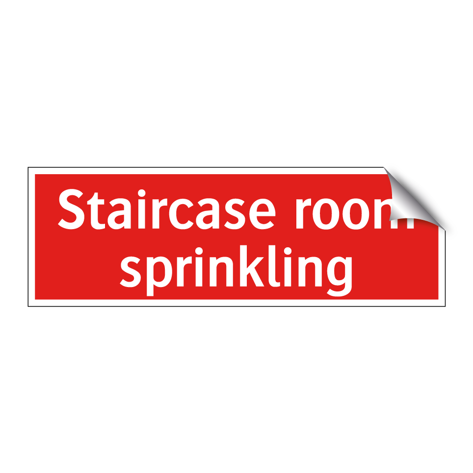 Staircase room sprinkling