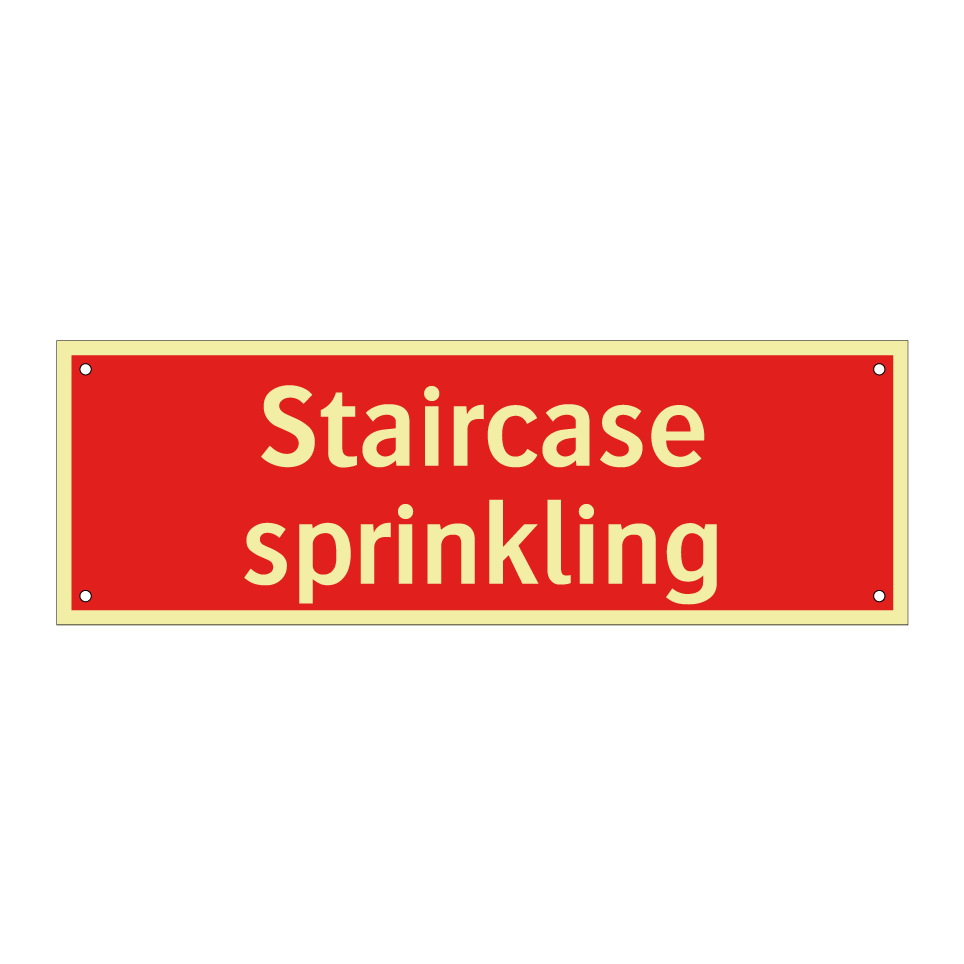 Staircase sprinkling