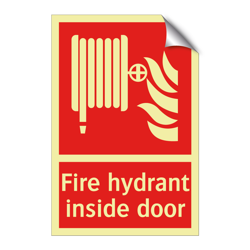 Fire hydrant inside door