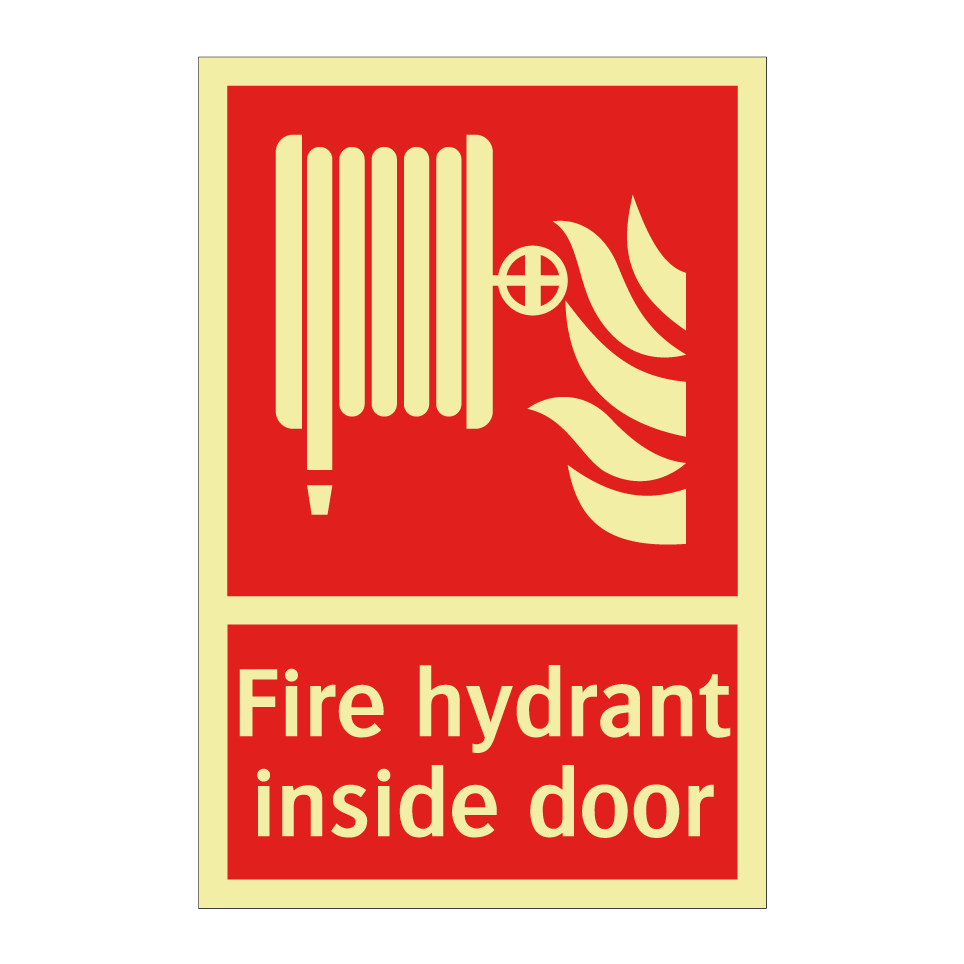 Fire hydrant inside door