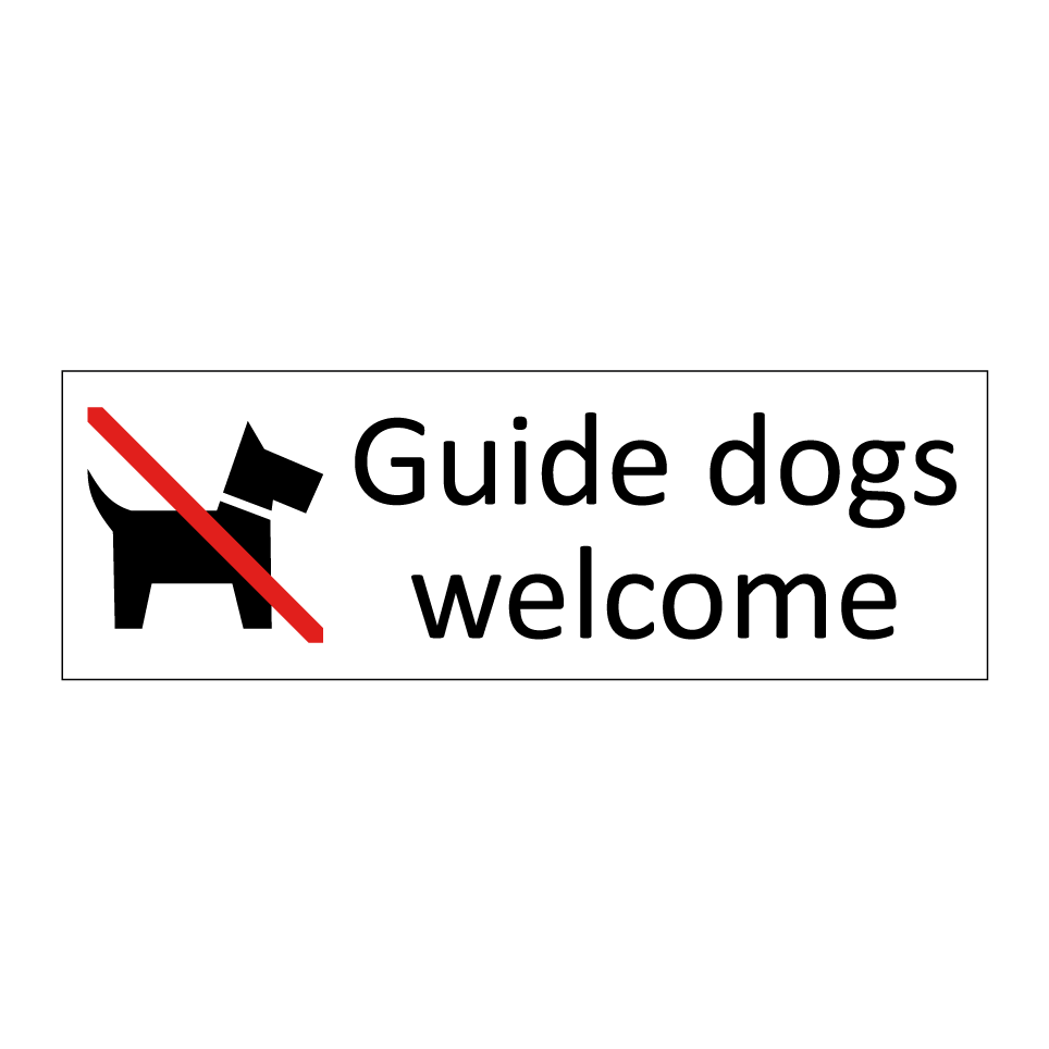 Guide dogs welcome