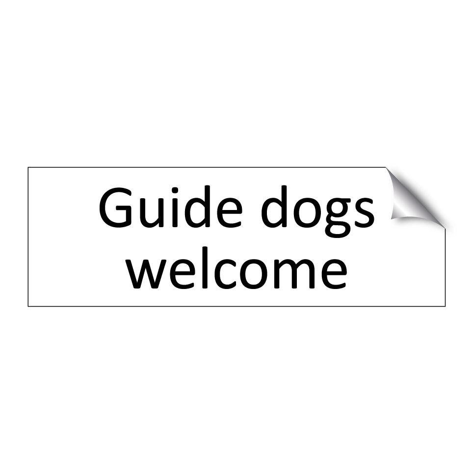 Guide dogs welcome