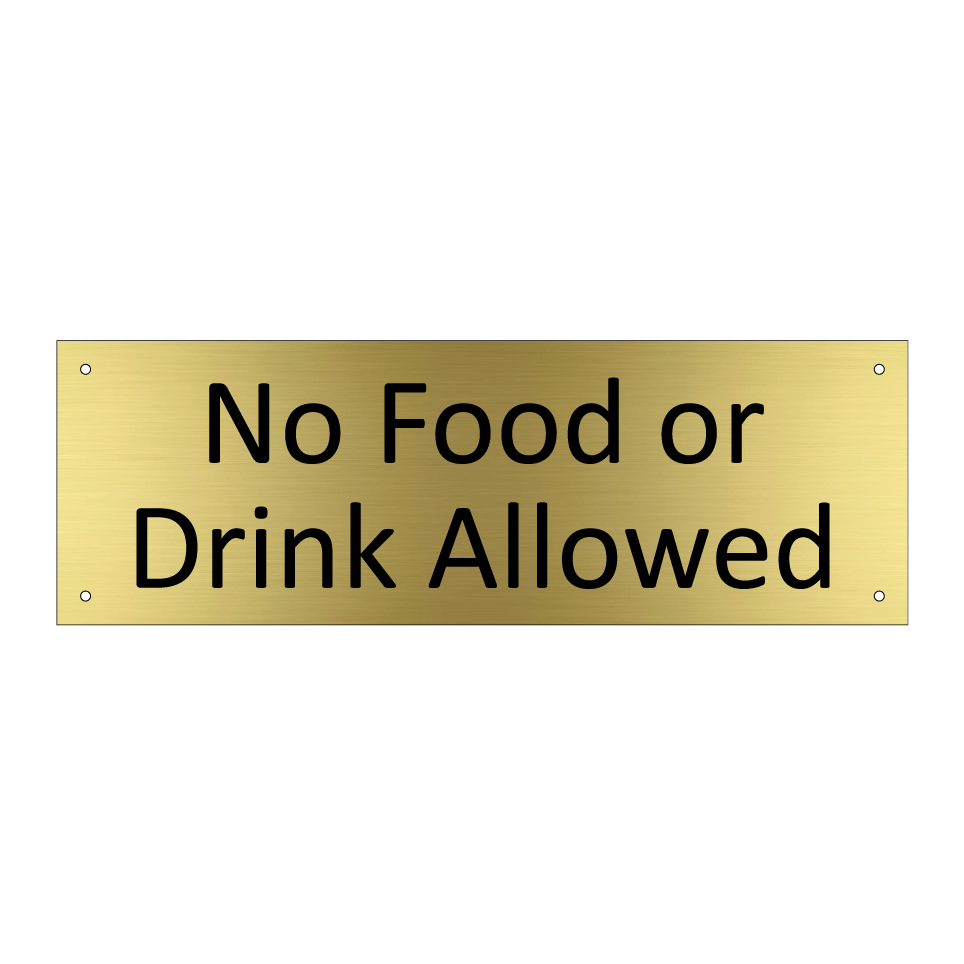 No Food or Drink Allowed