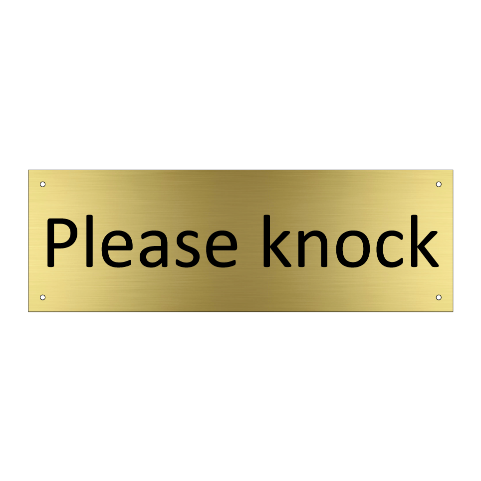 Please knock