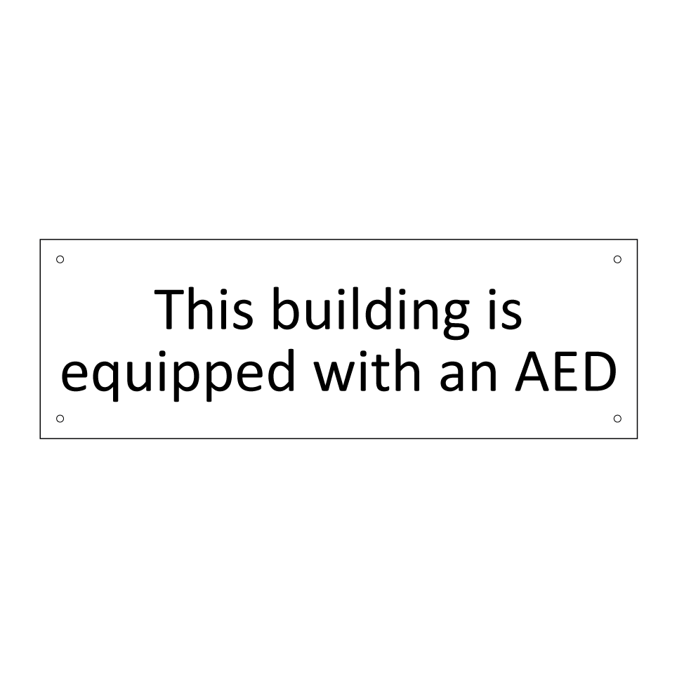 This building is equipped with an AED