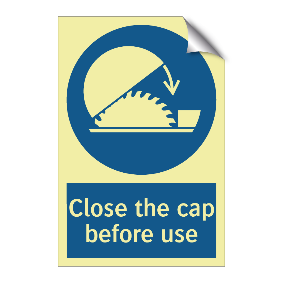 Close the cap before use