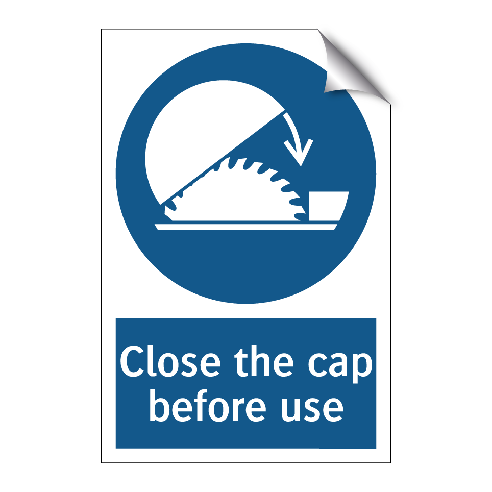 Close the cap before use