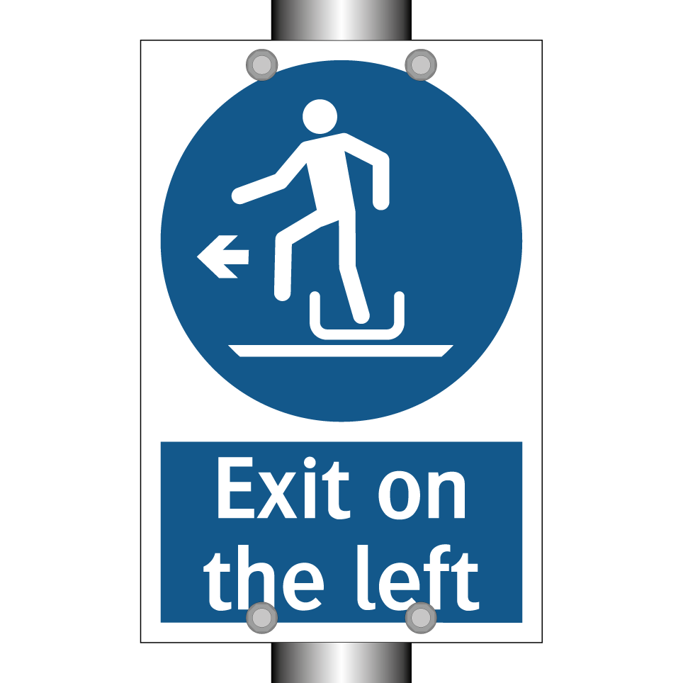 Exit on the left