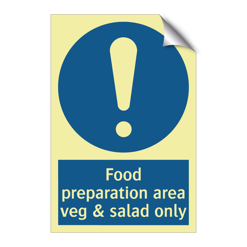 Food preparation area veg & salad only