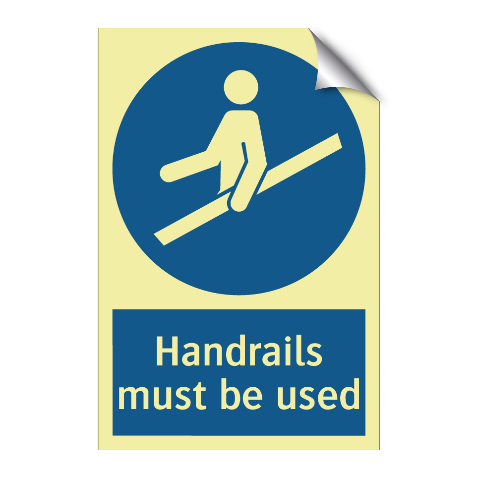 Handrails must be used