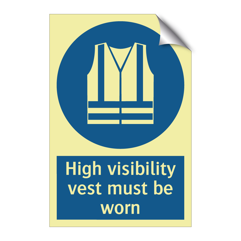 High visibility vest must be worn