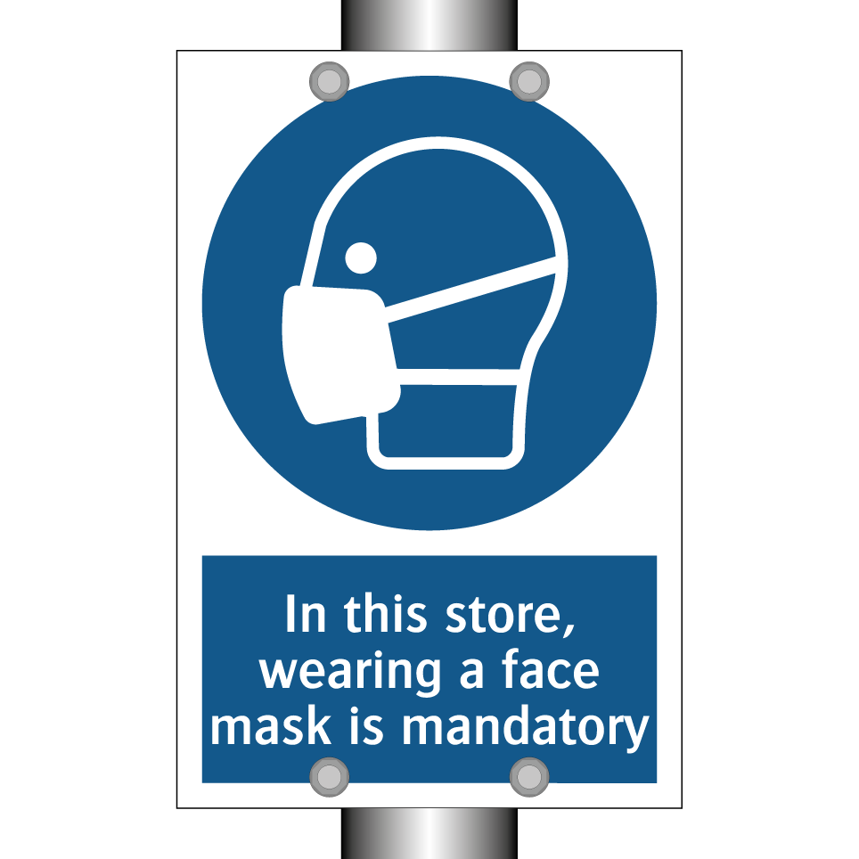 In this store, wearing a face mask is mandatory