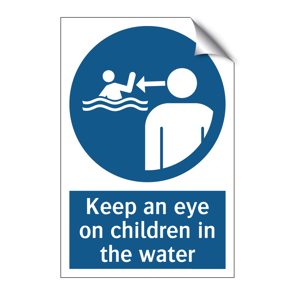Keep an eye on children in the water