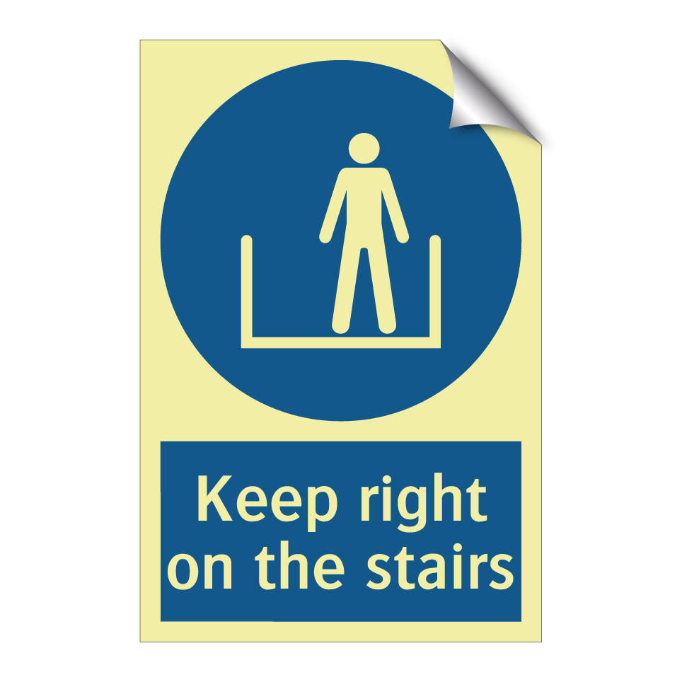 Keep right on the stairs