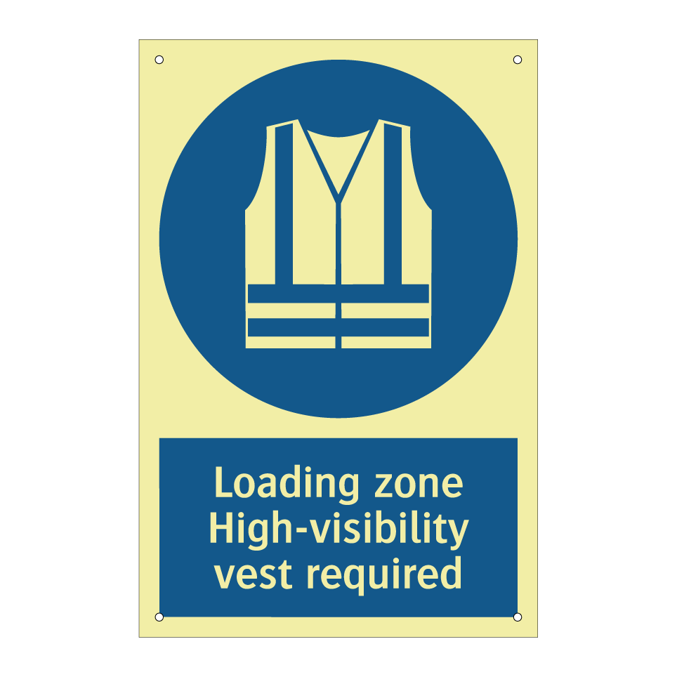 Loading zone High-visibility vest required