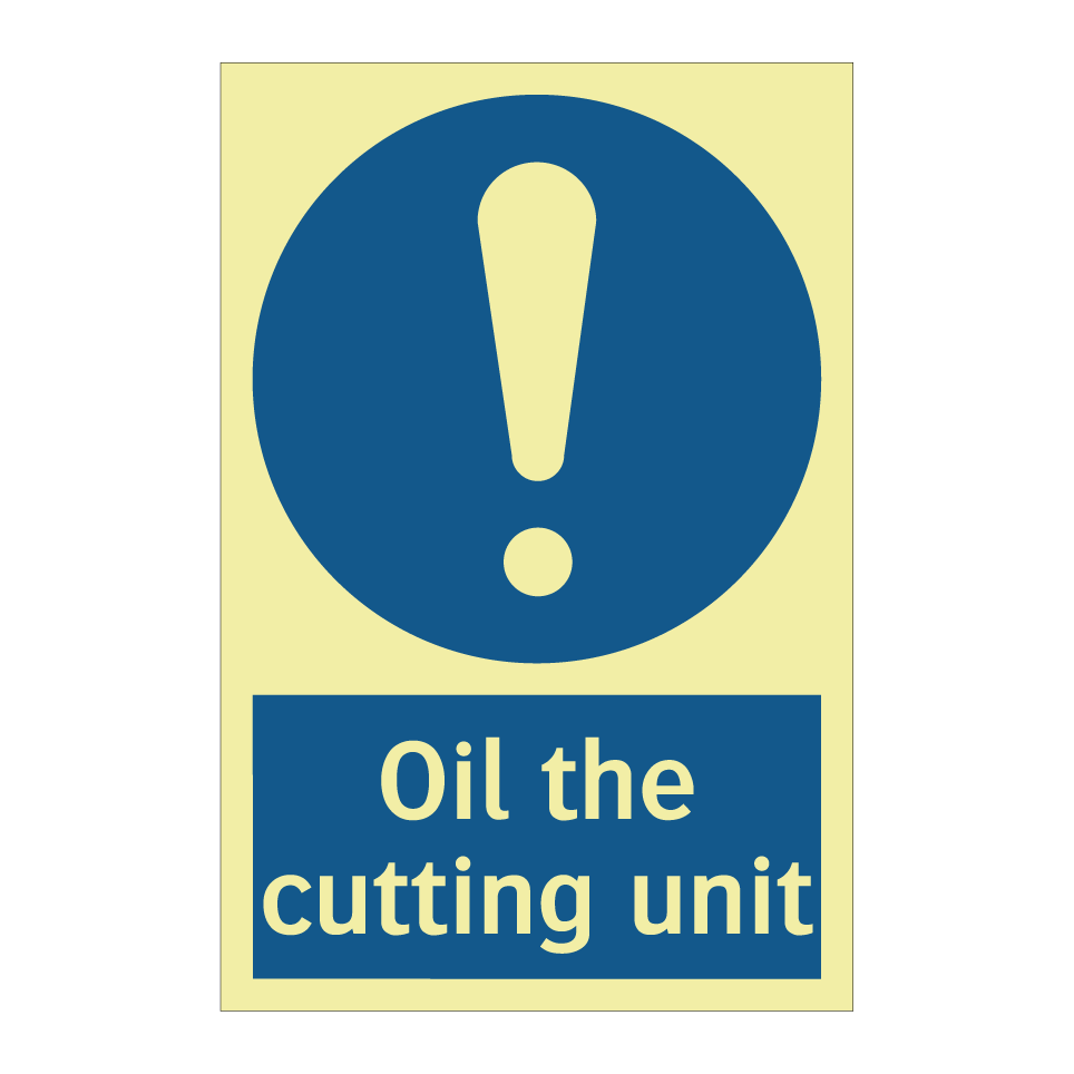 Oil the cutting unit