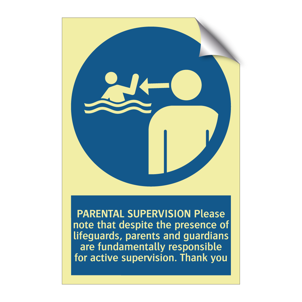 PARENTAL SUPERVISION Please note that despite the presence of lifeguards, parents and guardians are fundamentally responsible for active supervision. Thank you