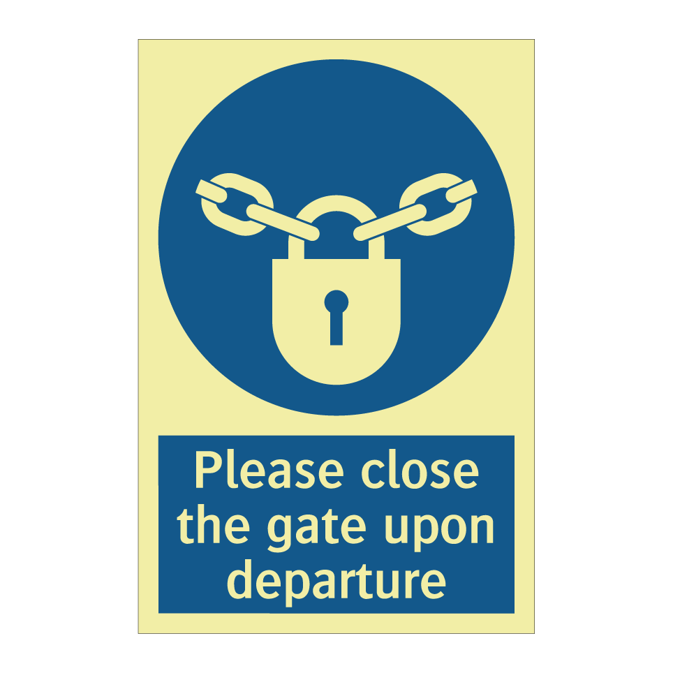 Please close the gate upon departure