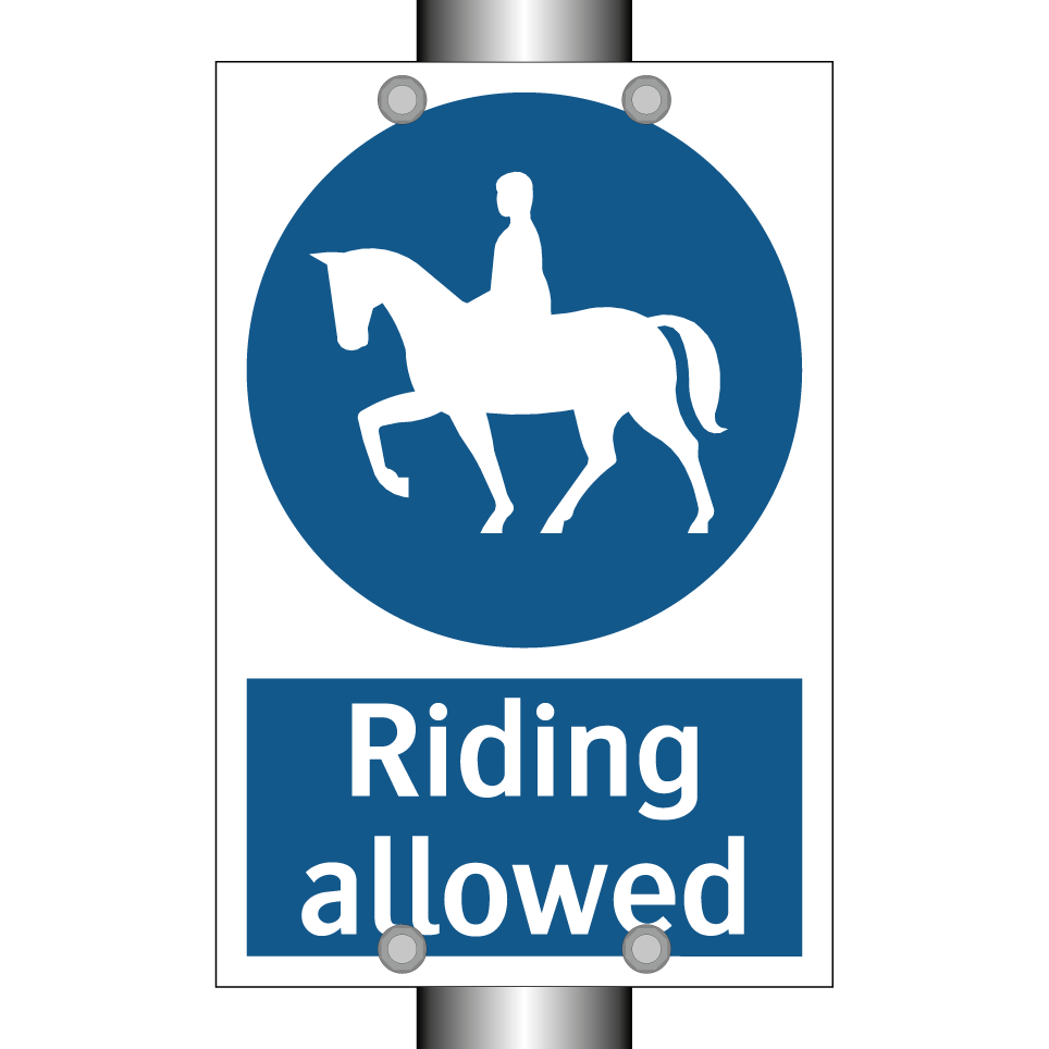 Riding allowed
