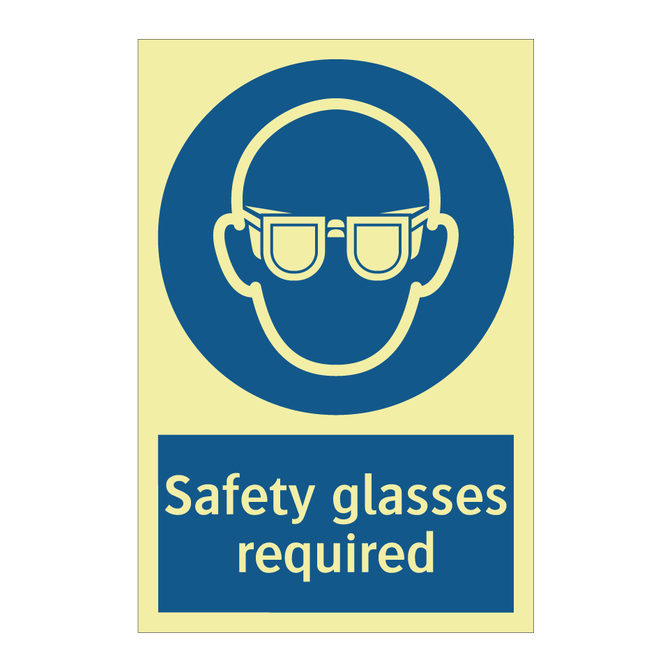 Safety glasses required