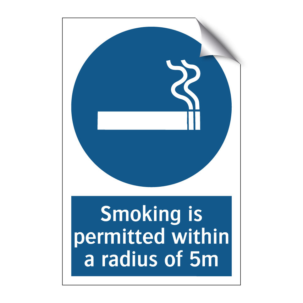 Smoking is permitted within a radius of 5m