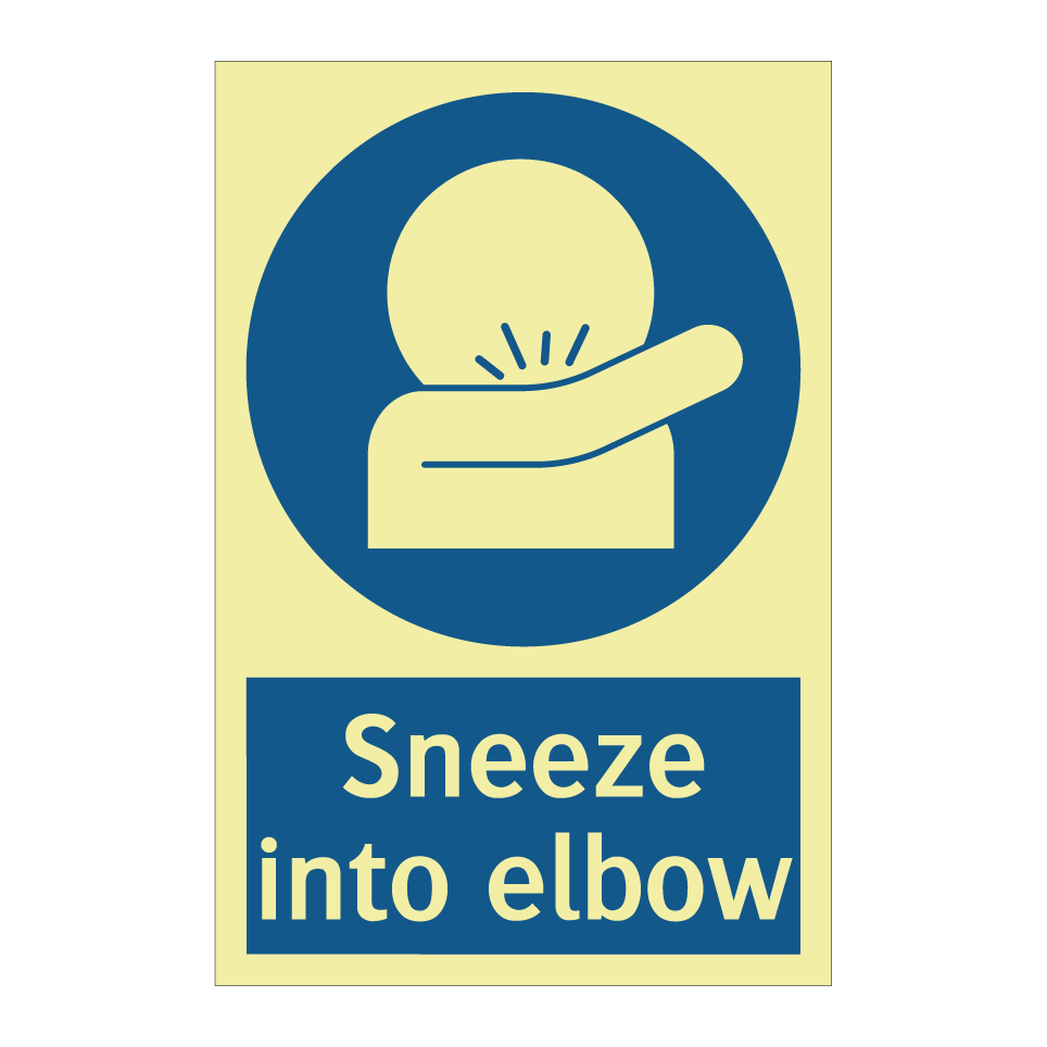 Sneeze into elbow