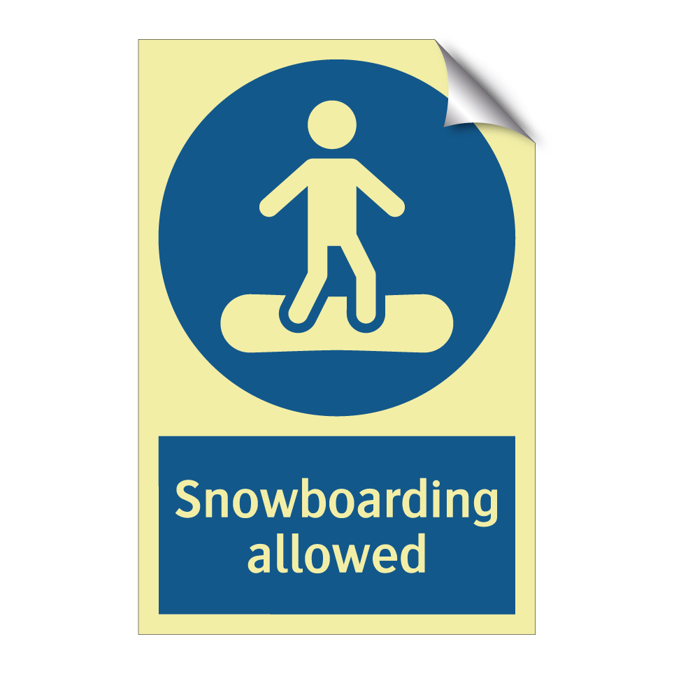 Snowboarding allowed