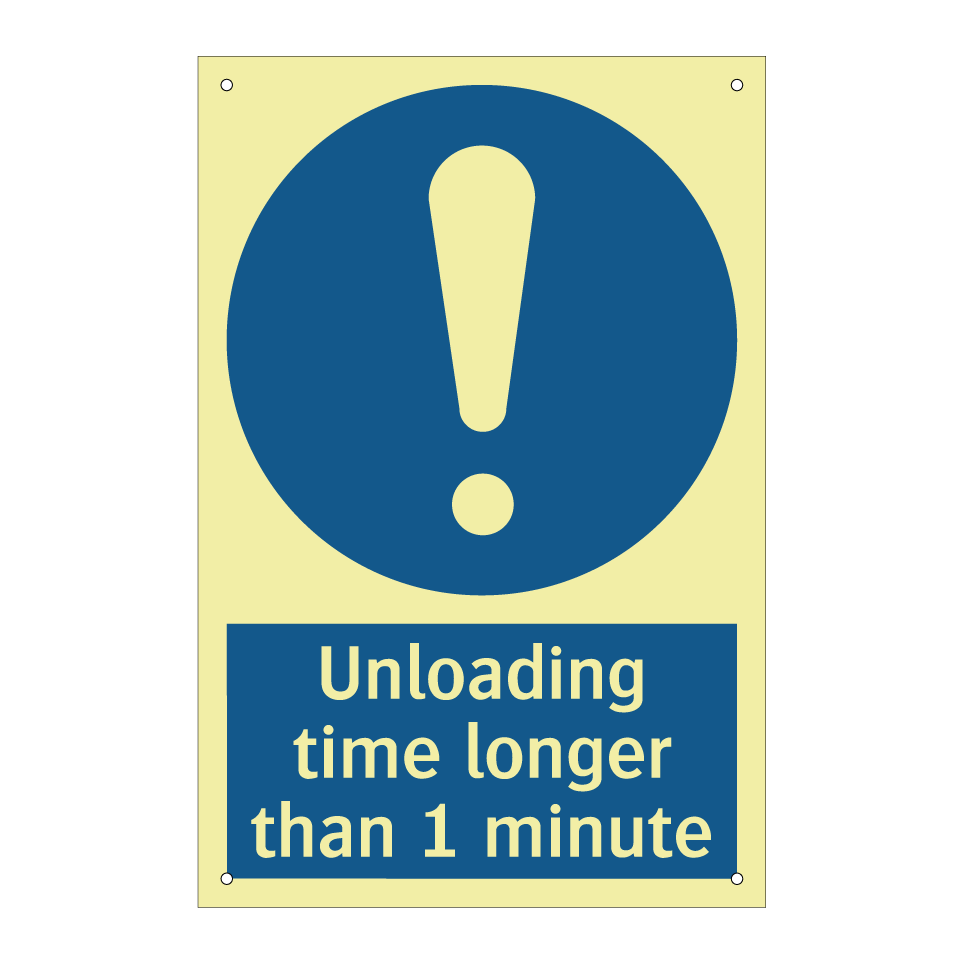 Unloading time longer than 1 minute