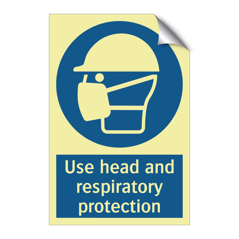 Use head and respiratory protection