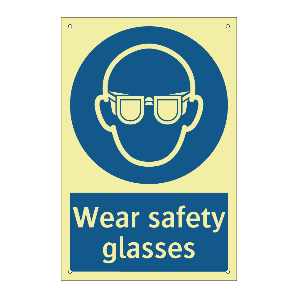 Wear safety glasses
