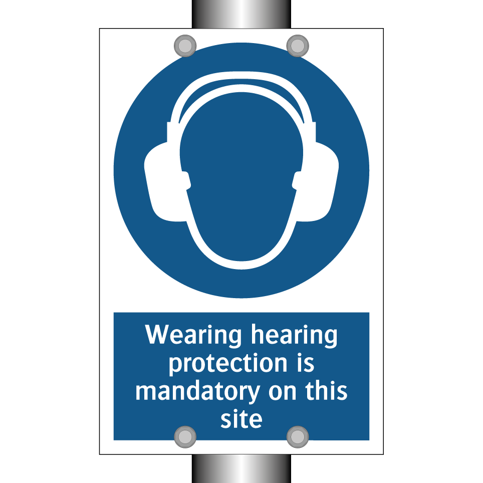 Wearing hearing protection is mandatory on this site