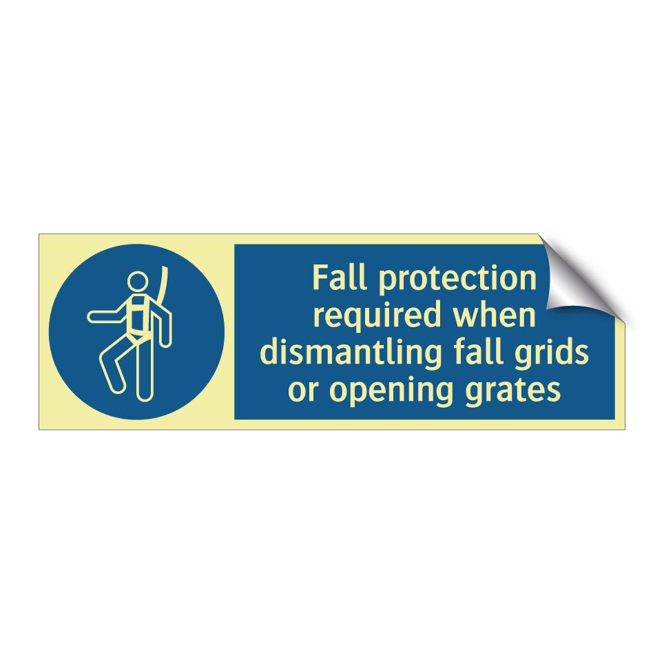 Fall protection required when dismantling fall grids or opening grates