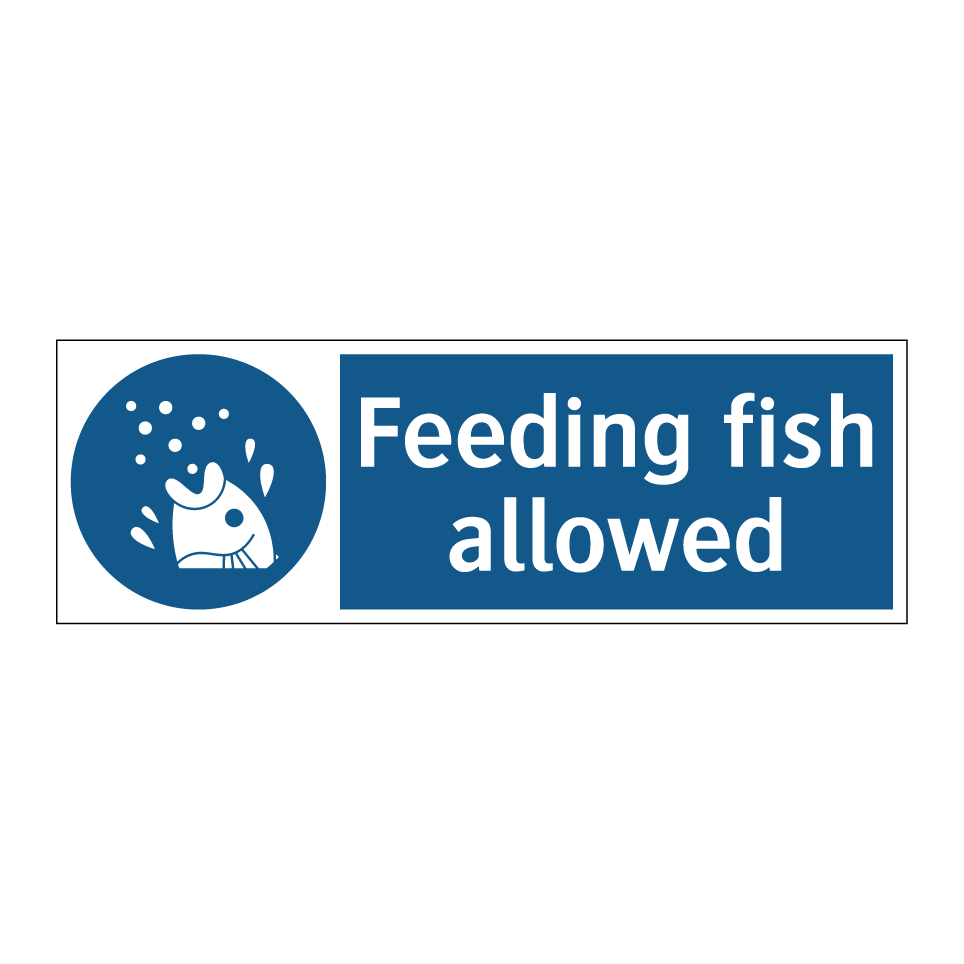Feeding fish allowed