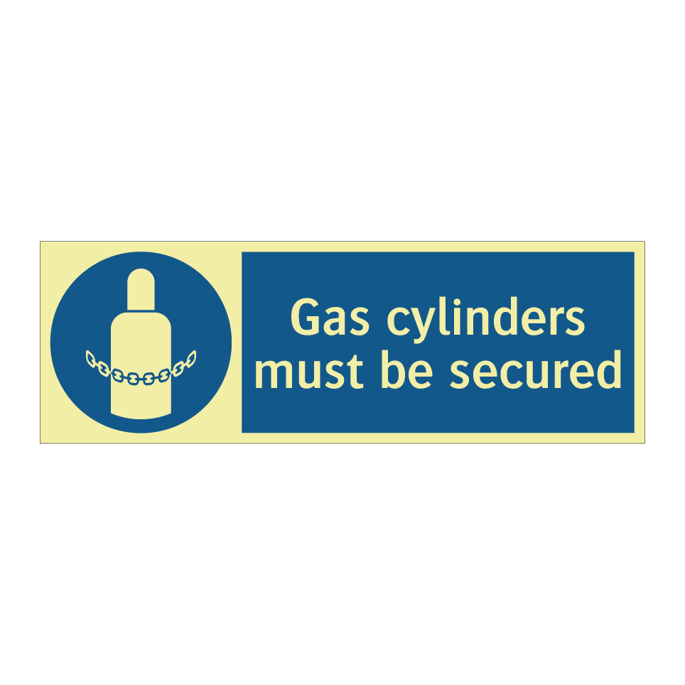Gas cylinders must be secured