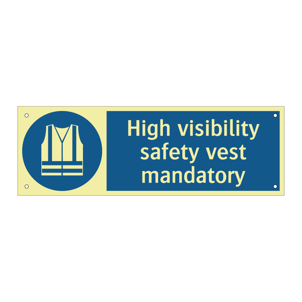 High visibility safety vest mandatory