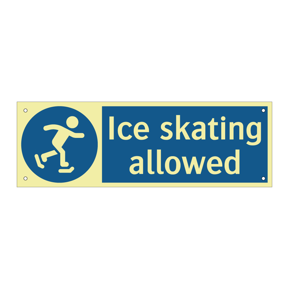 Ice skating allowed