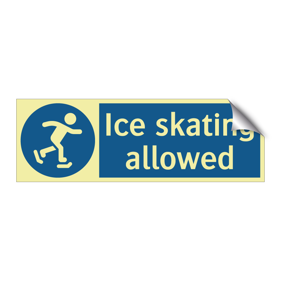 Ice skating allowed