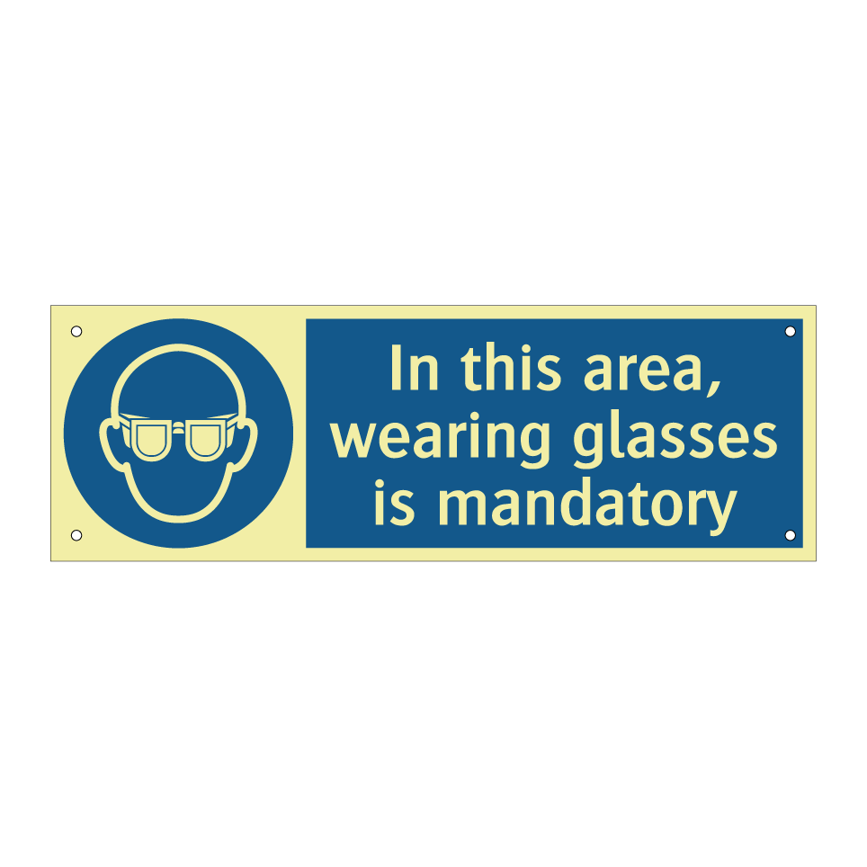 In this area, wearing glasses is mandatory