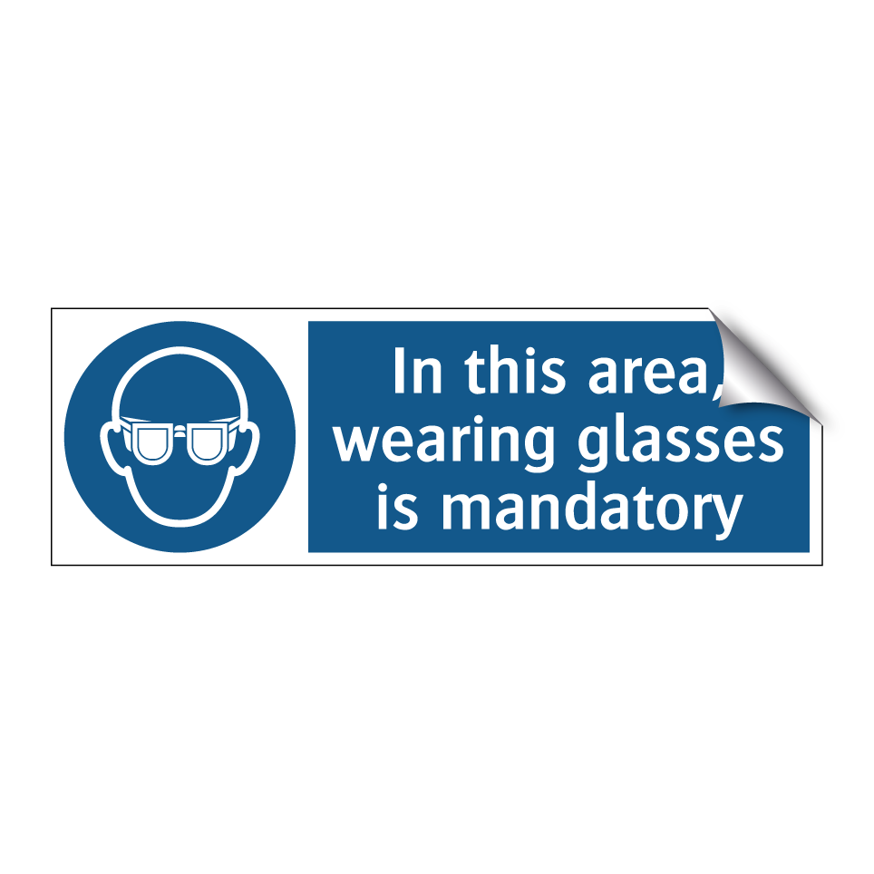 In this area, wearing glasses is mandatory