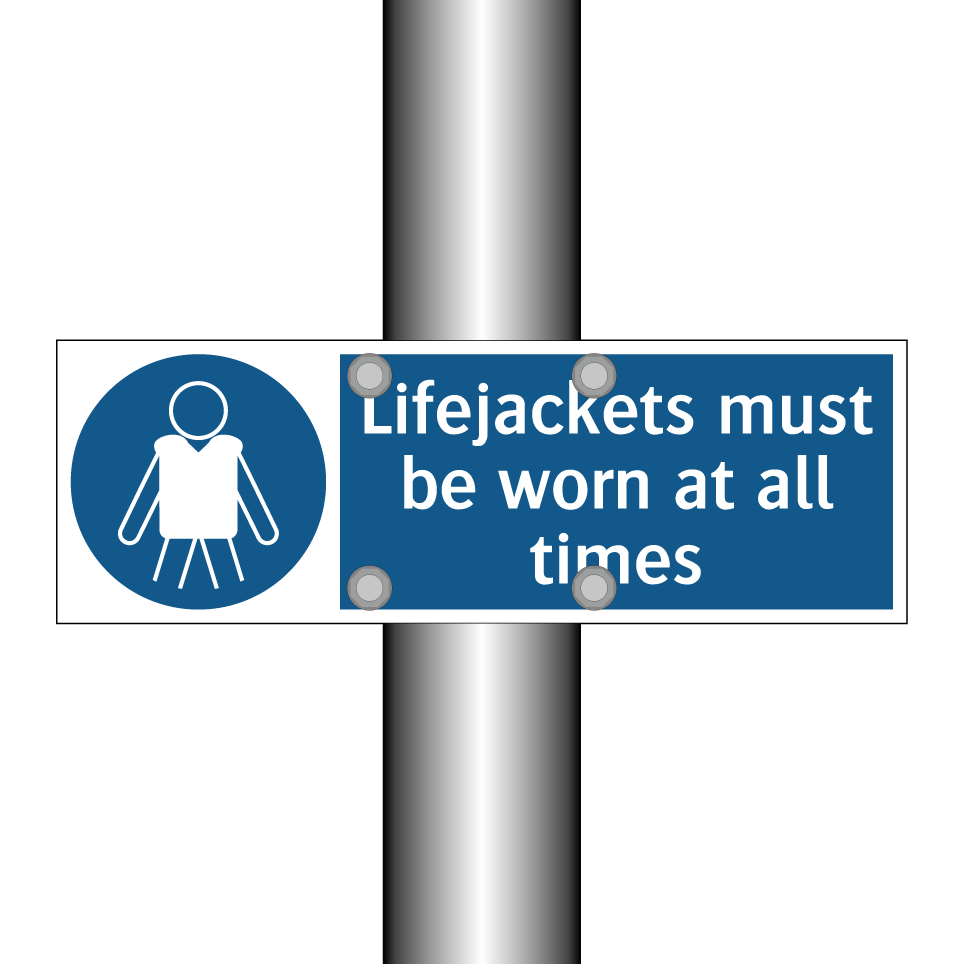 Lifejackets must be worn at all times