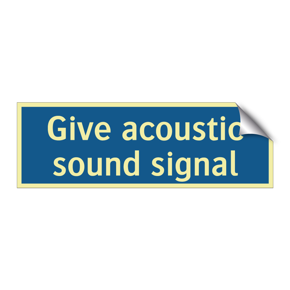 Give acoustic sound signal