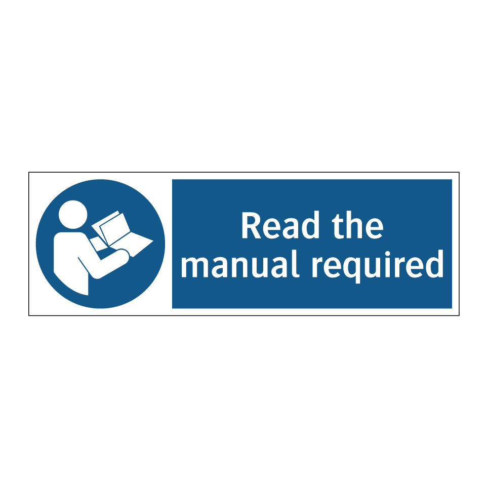 Read the manual required