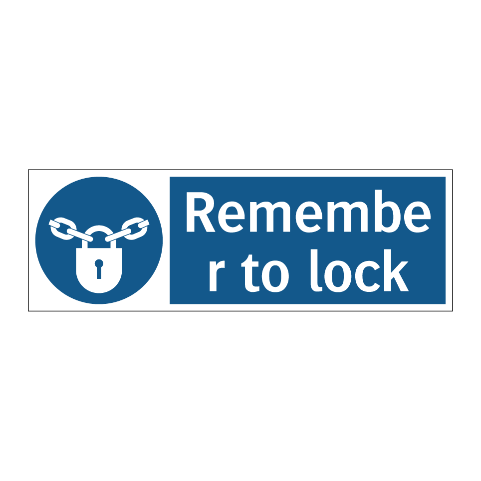 Remember to lock